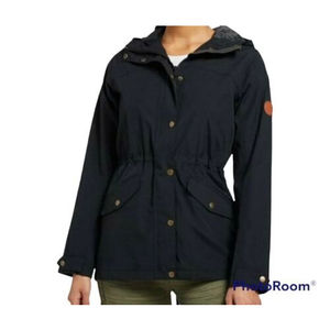 Alpine Design Womens XL Black National Forest 2 Layer Rain Parka Hooded Full Zip